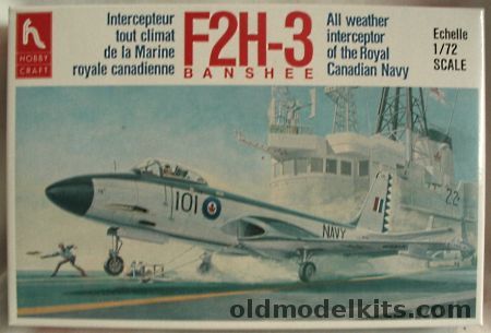 Hobby Craft 1/72 TWO McDonnell F2H-3 Banshee Kits - Royal Canadian Navy or US Navy - (F2H3), HC1397 plastic model kit